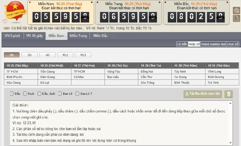 Lô đề miền Nam có tần suất quay số cao