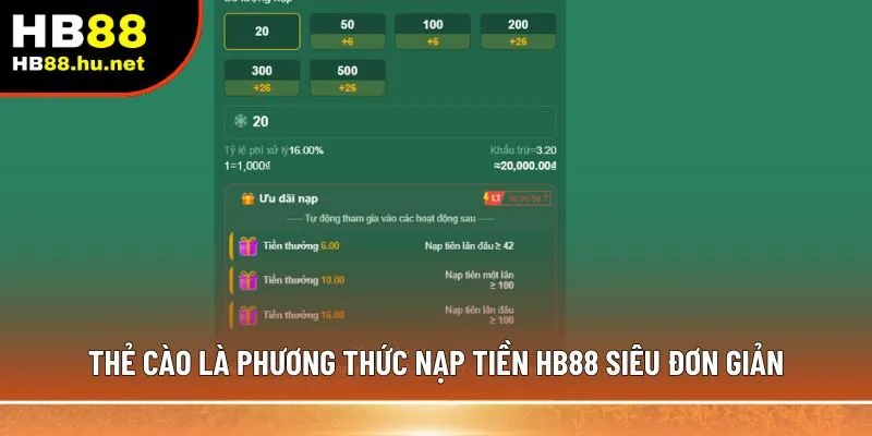 nạp tiền HB88 siêu đơn giản